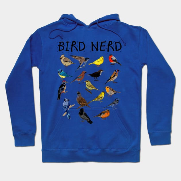 'Bird Nerd Different Kinds of Bird' Cute Bird Lover Gift Hoodie by ourwackyhome